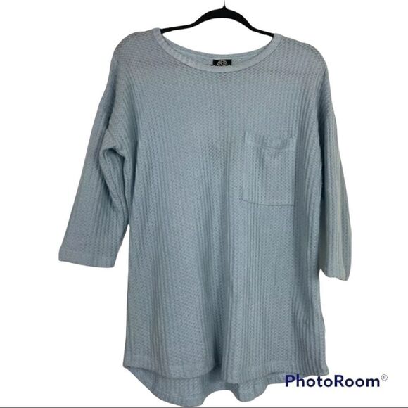 Bobeau blue waffle knit sweater NWT XL - Picture 2 of 5